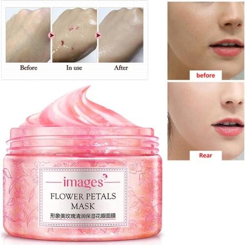 Flower Petals Sleeping Mask Cream No Wash Moisturizing Night Cream Anti Aging Nutrition Face Cream Skin Care Cosmetics TSLM1