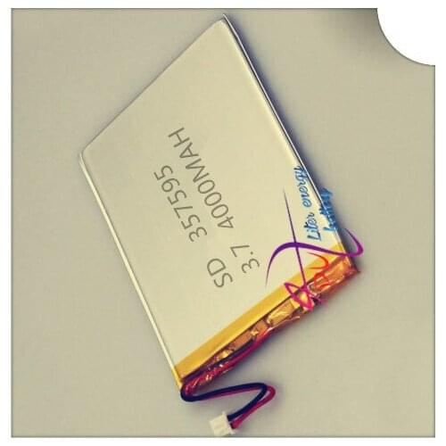 XHR-2P 2.54 3.7V 357595 with protective plate 4000mAh polymer lithium battery 347594 mobile power supply