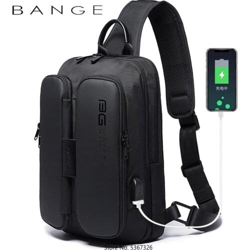 Xiaomi Fashion Trend Casual Outdoor Shoulder Bag Men Chest Bag Oxford Cloth Waterproof Travel Crossbody Bag USB Charging