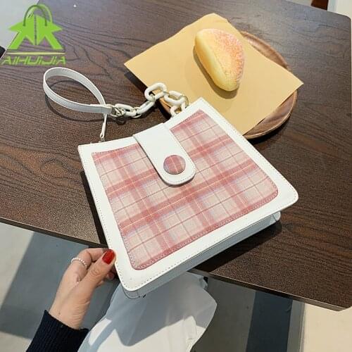 Fashion New Designer Luxury Shouder Bags High Quality PU Ladies Crossbody Plaid Small Handbags Casual Trend Hasp Messenger Bags