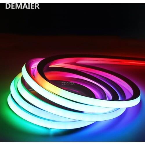 1m 2m 3m USB WS2812B Silica Gel Flexible LED Neon Lichter for Home Dekoration Shape DIY Pixel leds Smart RGB WS2812ic IP67 DC5V
