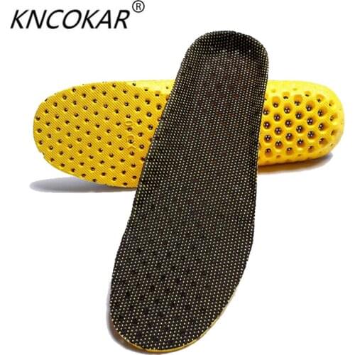 KNCOKAR 1 Pair High quality EVA Stretch Breathable Deodorant Shoe Soft Relief Pain Running Cushion Insoles Pad Insert for women