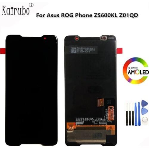 10PCS/LOT Free DHL 6.0" AMOLED Screen For ASUS ROG Phone ZS600KL LCD Display Screen+Touch Panel Digitizer Replacement Assembly