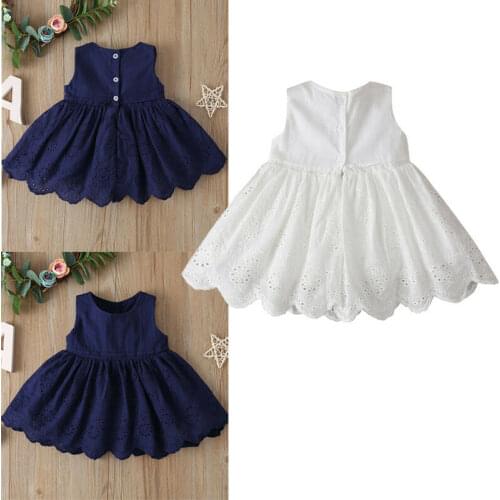 2020 Baby Summer Clothing 0-4Y Toddler Kids Baby Girl Weddings Bridesmaid Birthday Party Dress Clothes Lace Sundress