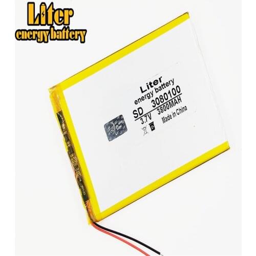 3.7V 3800mAh 3080100 Lithium Polymer Li-Po li ion Rechargeable Battery cells for tablet pc 7 inch 8 inch 9inch