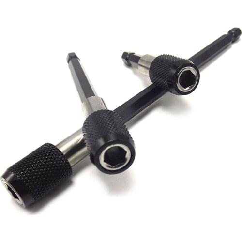 HOEN 3PCS 60mm/100mm/150mm Magnetic 1/4" Hex Shank Quick Release Screwdriver Extension Bit Holder Connection Rod Adapter Sleeve