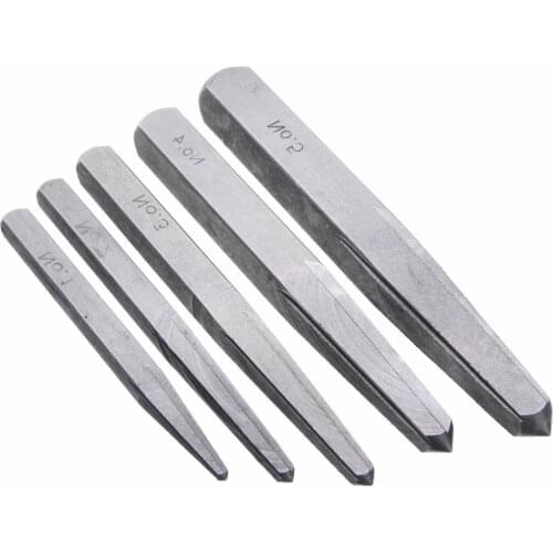 5Pcs Screw Extractor Practical Broken Screw Extractors Set Damaged Bolt Remover Easy Out Tool Set 3-18mm Drill Bits