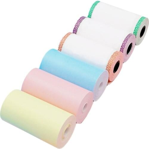 6pcs Portable Pocket Printer Paper Rolls Accessories for Children Camera Instant Print Printable Thermal Paper Replacement Parts