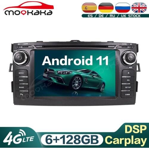 For Toyota Auris 2006-2012 Auto Radio DVD Player Android 11 6G+128GB Car Multimedia Player GPS Navigation Head Unit Carplay DSP