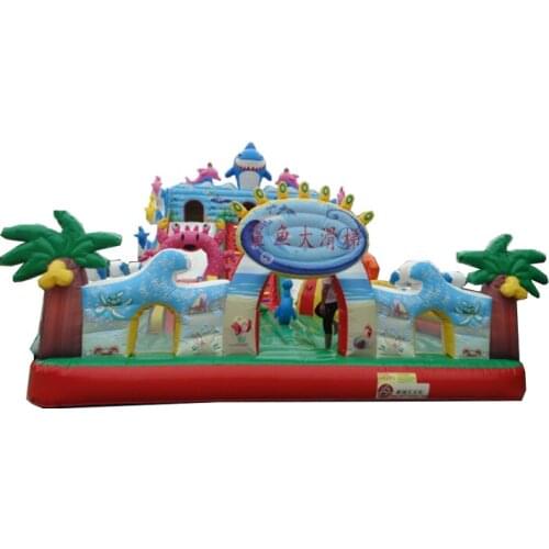 Outdoor games commercial jumping fun city inflatable bouncer trampoline castle
