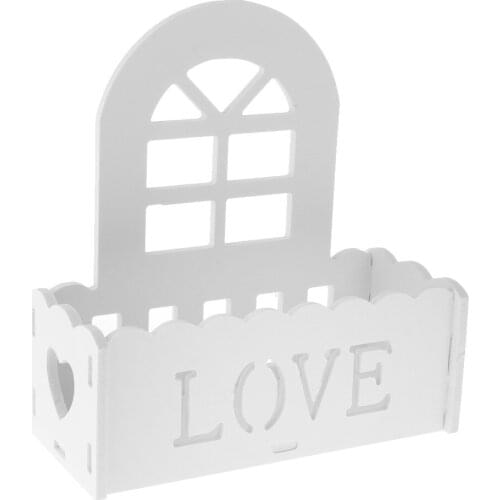 White Wall Rack Shelf Wedding Table Fancy Decor Bridesmaid Flower Basket