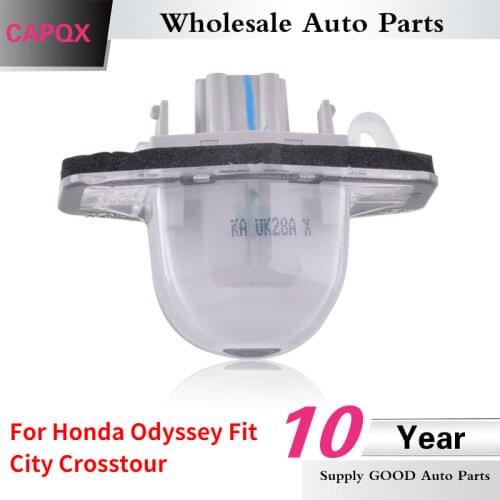 CAPQX for Honda ODYSSEY FIT CITY CROSSTOUR License plate light Auto Rear plate number Lamp Lens 2003-2016 OEM#34100-S60-013