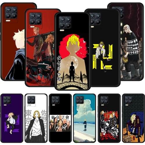 Tokyo revengers Black Case For Realme 8 C21 5 6 7 Pro C3 XT GT Master Explorer 7i X50 C11 C21Y C20A X7 Cover Caso Silicone