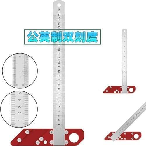 Woodworking Scribe 45 Degree Angle Round Center Line Scribe Wood Ruled Carpenter Round Heart Ruler Layout Gauge Woodworking Tool