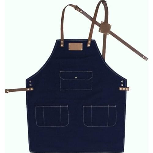 Denim apron, florist, handicraft workshop, painting, coffee, western restaurant, barber, work apron, customizable LOGO