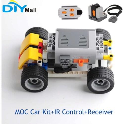 Blocks Car Toy Kit AA Battery Box M-Motor PF Bricks Set IR Remote Control Receiver compatible with lego Power Functions MOC Part
