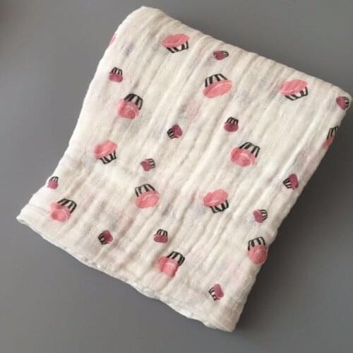 Muslin Cloth 100% Cotton Newborn Baby Swaddles Baby Blankets Double Layer Gauze Bath Towel Hold Wraps