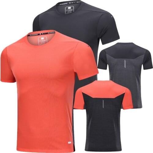 Mens Sport T Shirt Short Sleeve Compression Running Training Shirt Gym Clothing Fitness Workout Breathable Top Jogging T-Shirts
