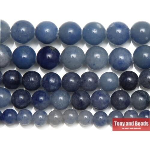 Natural Stone Blue Aventurine Round Beads 15" Strand 3 4 6 8 10 12MM Pick Size For Jewelry Making No.AB15