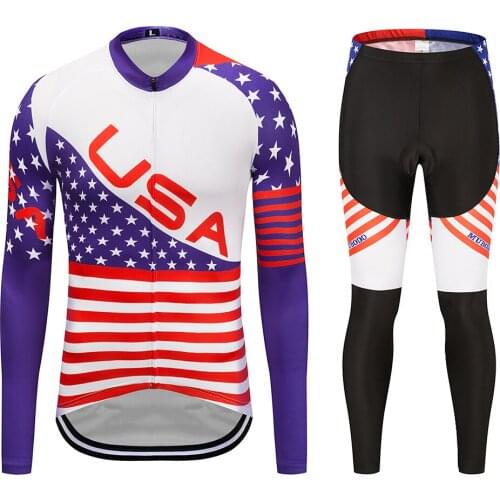 New Cycling shirt long sleeved autumn full sleeve cycling Jersey set