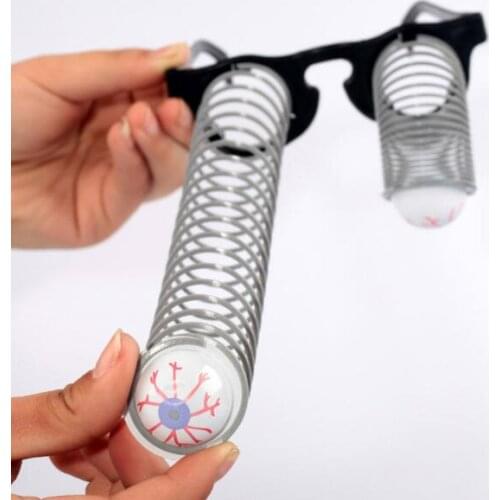 New Arrival Horror Halloween Costume Gift Funny Game Drooping Spring Eye Ball Glasses Gag Toy for Making Jokes YH1391