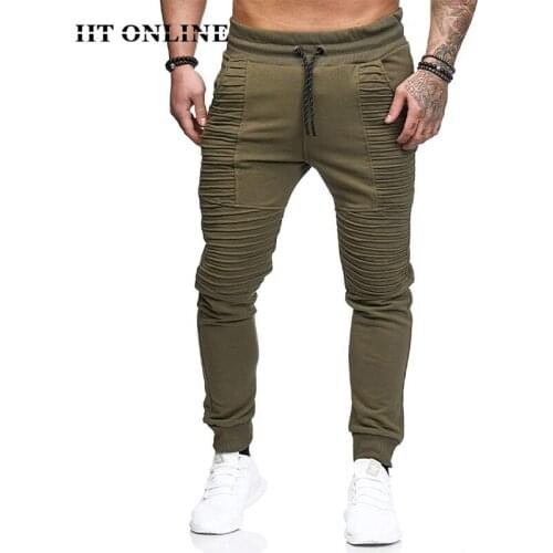 Solid Joggers Sweatpants Mens Casual Trousers Men Slim Summer Gyms Fitness Workout Track Pants Sportswear Hip Hop Streatwear