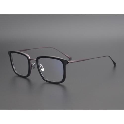 Square Frame Pure Titanium Reading Eyeglasses Vintage Women Full Rim Optical Eyewear Goggle Prescription Readers Glasses Men
