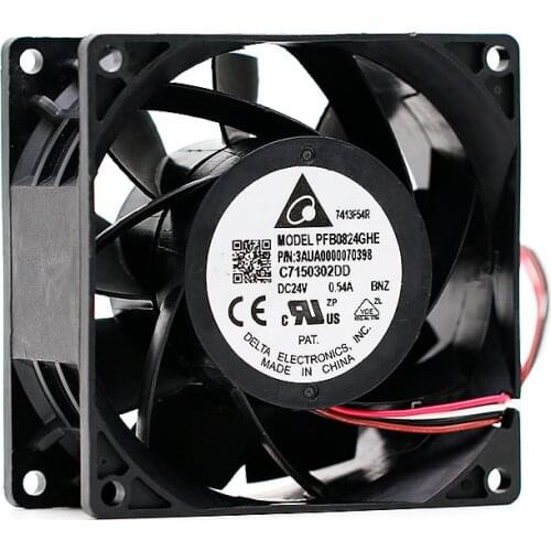 Original for delta PFB0824GHE double ball inverter fan 80*80*38 24V 0.54A server case cooling fan