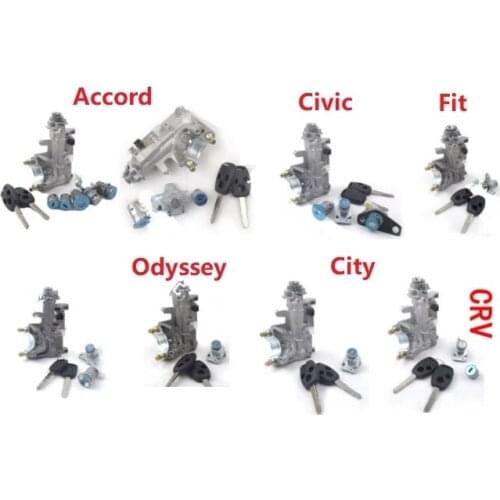 Full Car Lock Core For Honda Accord Civic Fit CRV City Central Control Door Lock Left Front Door Key