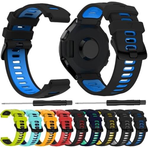 Silicone Wristband Strap for Garmin Swim 2 Forerunner 45 45S Bracelet Soft Adjustable Wriststrap Sports Smart Watch Accessories