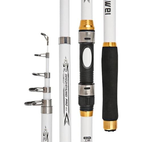 Carp Fishing Carbon Fiber Telescopic Fishing Rod EVA Handle FRP Saltwater Light Weight Fast Rod Action Fishing Pole