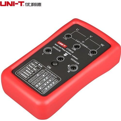 UNI-T UT261B Phase Sequence LED Motor Rotation Indication Tester Meters 90V 600V AC