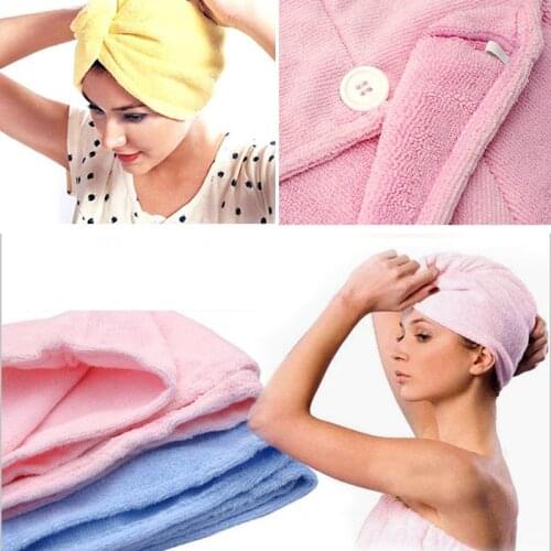 Comfortable Ladies Magic Hair Drying Towel/Hat/Cap Quick Dry Bath Good Quality #3479