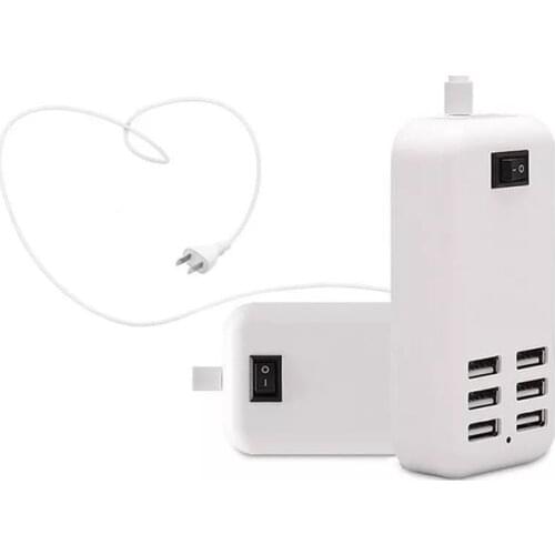 USB Hub 6 Port USB Charger Power Adapter Splitter Desktop EU US Plug Slots USB Outlet Socket Charging for Huawei with Switch