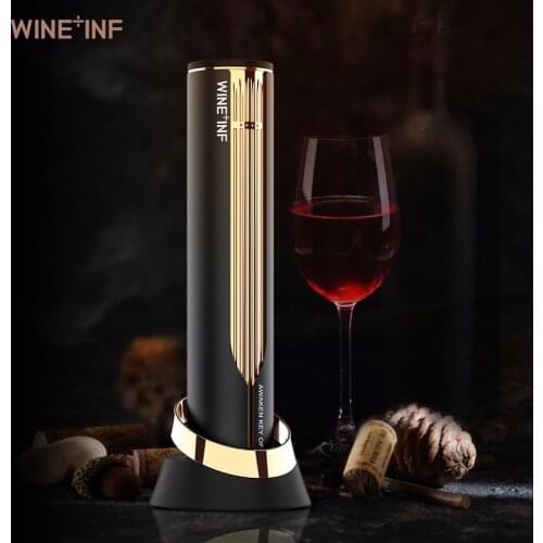 High-tech Automatic Electric Wine Corkscrew Cordless Wine Bottle Opener Bar Accessory with Stand Foil Cutter Gift set
