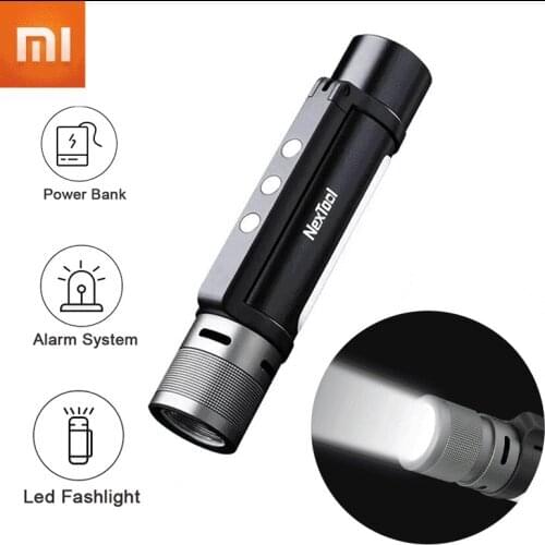 Xiaomi NexTool 6 in 1 USB Rechargeable Flashlight 240m IPX4 Waterproof LED Flashlight Type-C Searching Torch for Camping