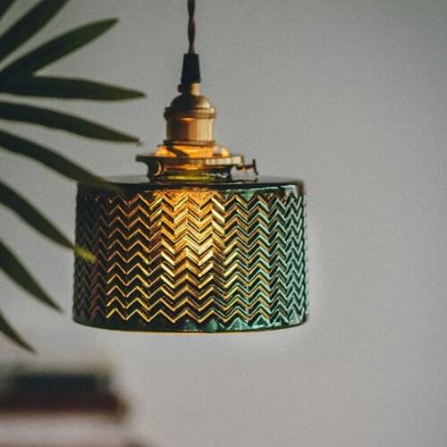 Green pendant light Led for Dining room Foyer Bed side Apartment Nordicglass pendant lights LED art deco pendant light