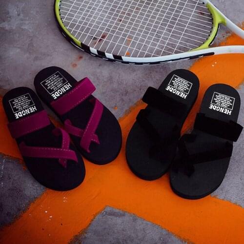 Women Slippers Shoes Retro Womens Summer Flip Flops Casual Slippers Flat Sandals Beach Open Toe Shoes zapatos de mujer#K4