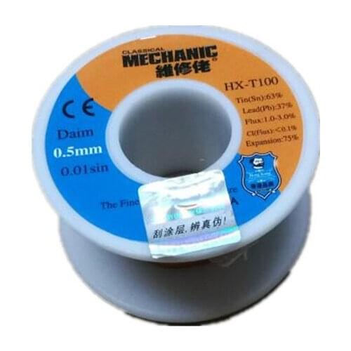 1 Pcs 0.5mm 50g Rosin Core Solder Wire Soldering Reel Weld Wire High Quality Tin 63