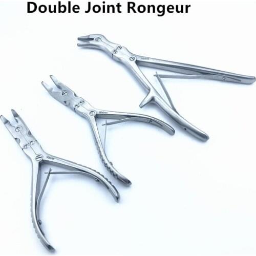 1pcs Straight/Curved Double Action Bone Rongeur Rongeurs orthopedics Instruments