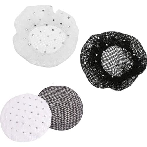 20pcs Black, white Hair Nets Wigs Invisible Elastic Edge Mesh Hair Styling Hairnet Soft Lines for Dancing Sporting Hair Net