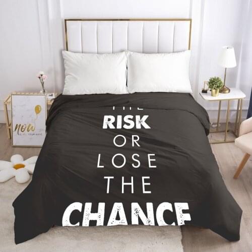 3D Duvet Cover with Zipper Comforter/Quilt/Blanket Cover 155x220 245x210 3D Nordic Bedding Black letter Customize size design