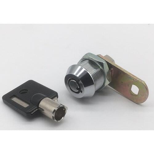 5 pieces 19mm hex nut fixed cylinderical key machine door cam lock