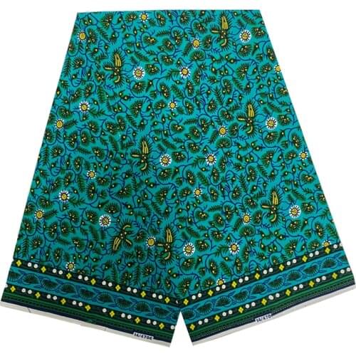 African Dress Material Fabrics Per Meter Real High Quality Soft Breathable Veritable Ankara Wax Printed Fabric 100%Cotton VL 856