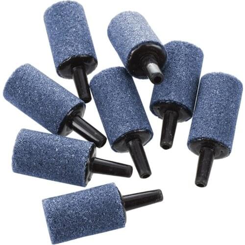 Aquarium Fish Tank Mineral Bubble Air Stone Oxygen Diffuser gray 24mm x 15mm 10 Pcs-ABUX