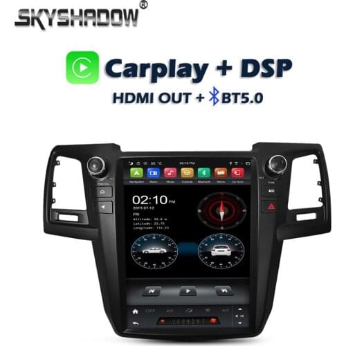 Vertical Tesla PX6 Car DVD Player DSP IPS Android 9.0 4G + 64GB SIM Wifi RADIO GPS Bluetooth For Toyota Fortuner Hilux 2004~2015