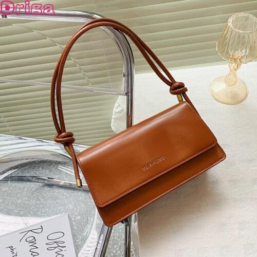 Driga PU Leather Ladies Simple Underarm Shoulder Bags New Fashion Women Handbags 2021 Solid Mini Square Female Purse Handbags