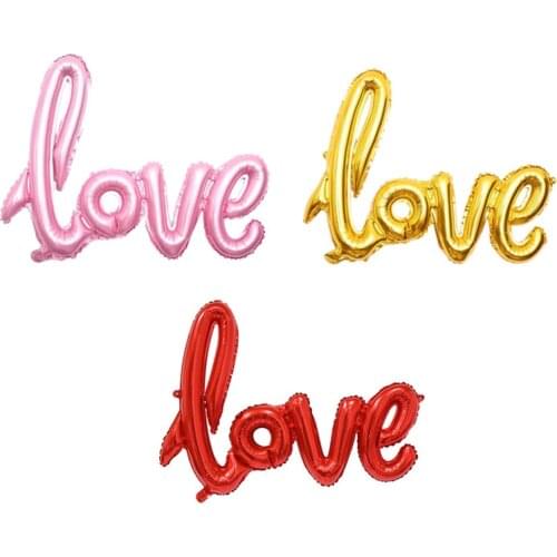 102*64cm large Five colors letter LOVE Foil Balloons Birthday Party Romantic Wedding Decor Inflatable air Ballons Party Supplies