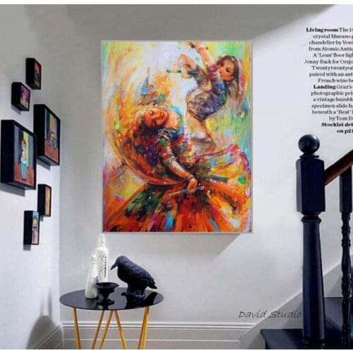 Fulk Art By Hand Painted Impression World Art Figure Oil Painting On Shown in Dubai On Canvas For Wall Decoration