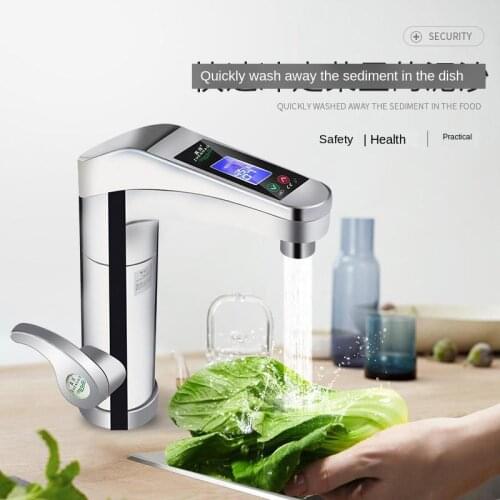 Instant hot digital display electric hot water faucet hot and cold water heater kitchen home